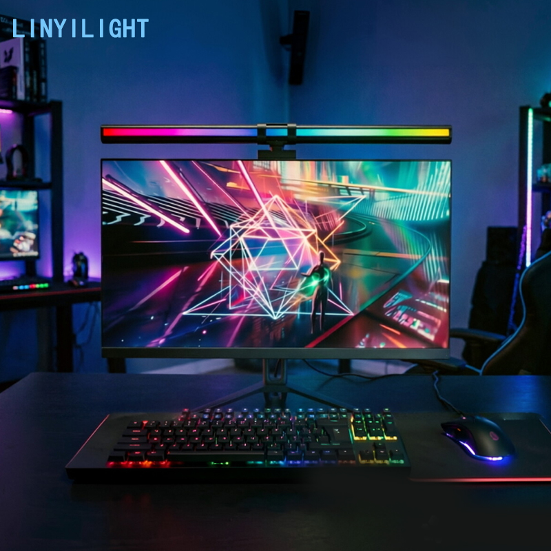 Home Office Work Table - 60/80 cm RGB Işık LED Monitör