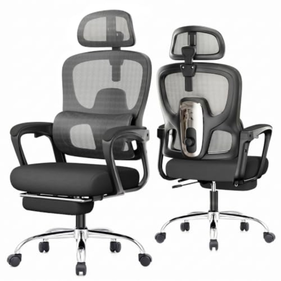 Ergonomic Office Chair - Ev/Ofis Kullanımı İçin Ergonomik Ayak Dayamalı
