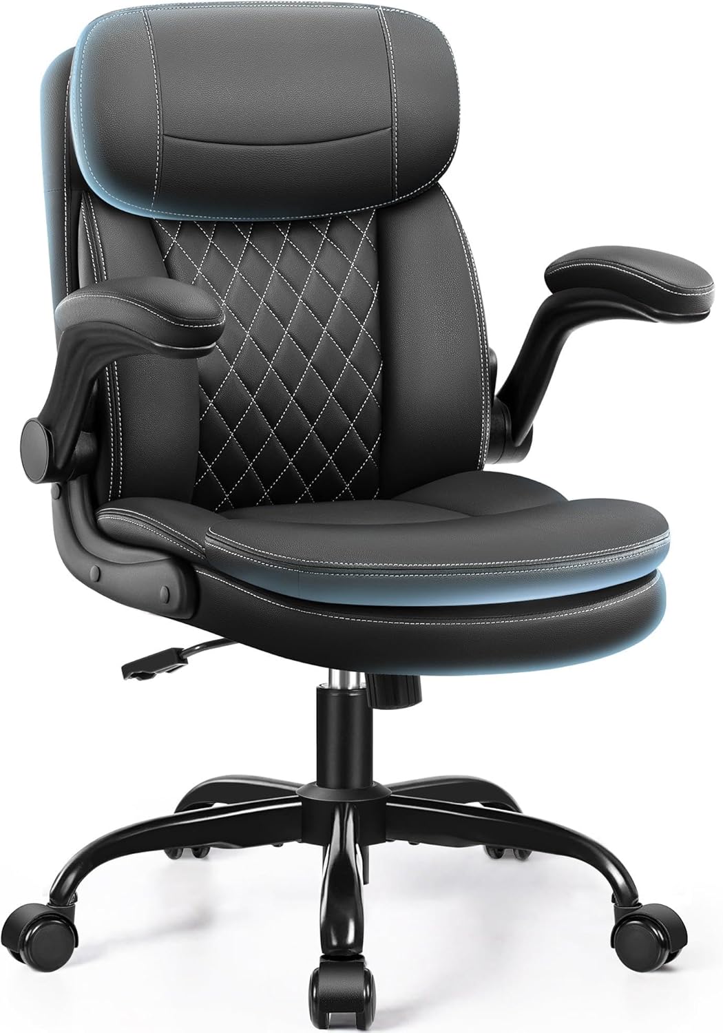 Ergonomic Office Chair - Çift Katmanlı Minderli, Yukarı Döndürülebilir Kolçaklı