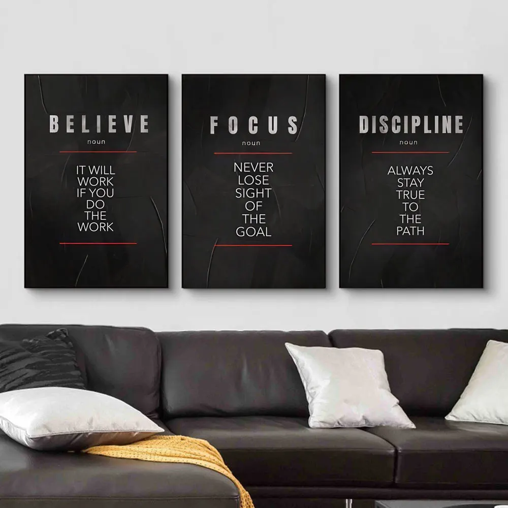 Home Office Room Inspiration - İktidarı ve Odaklanmayı Tanımlayan Poster Motivasyonel