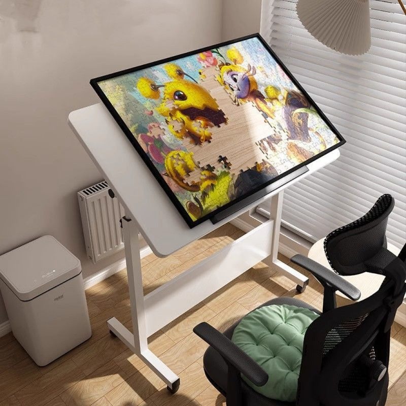 Home Office Work Table - Yaratıcı Modern Ahşap Katlanabilir Yüksekliği Ayarlanabilir