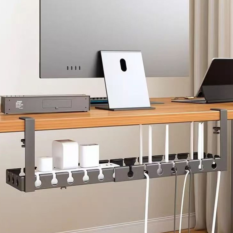Home Office Work Table - Masa Altında Kablo Düzenleyici Hiçbir Delme