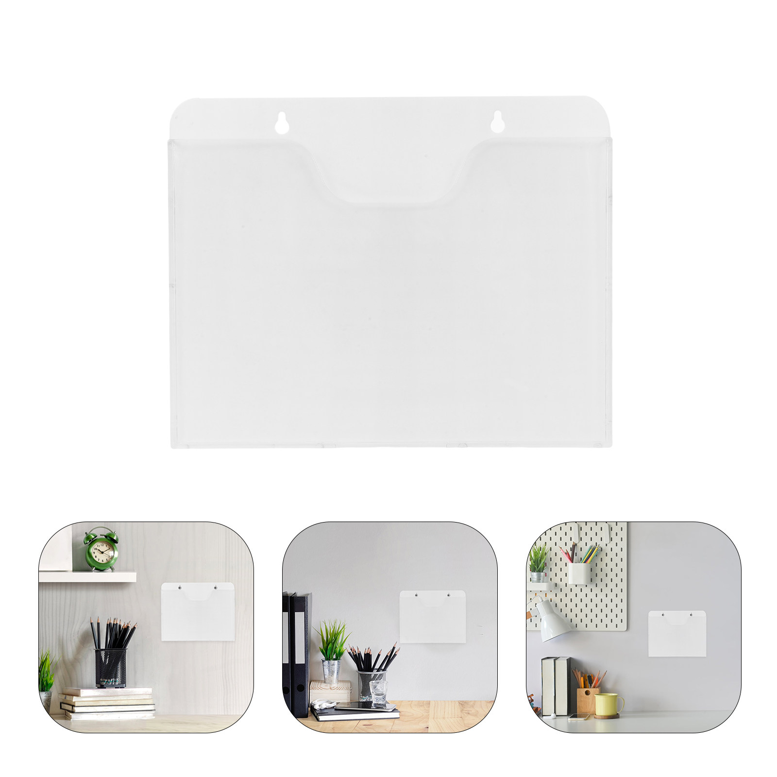 Document Holder Stand - 2 Adet Şeffaf Akrilik Duvara Monte