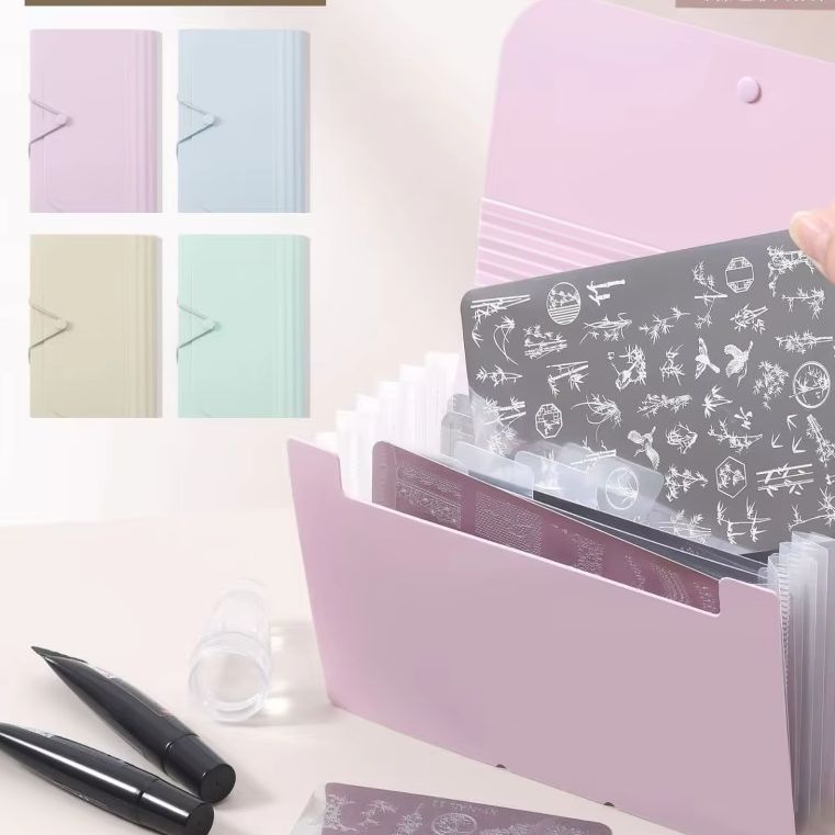 Document Scanner Portable - Macaron Yüksek Estetik Çok Katmanlı Akordeon