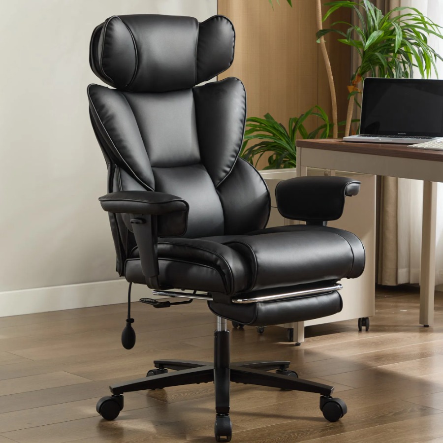 Ergonomic Office Chair - Ayak Desteği ve Bel Desteği Olan