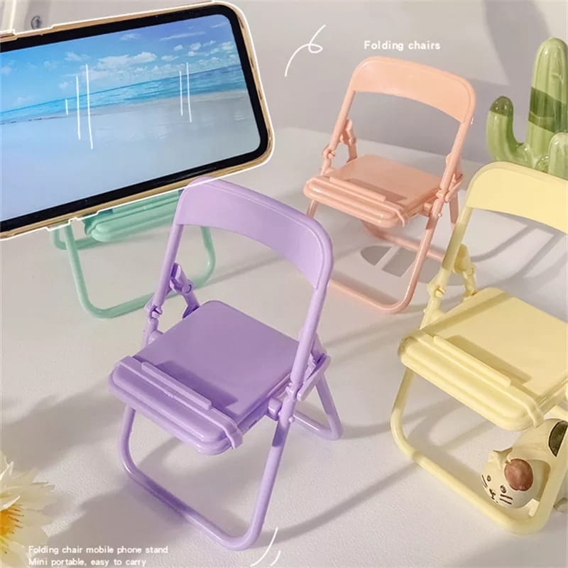 Home Office Or - Sevimli Sandalye Telefon Tutucu Standı Yaratıcı