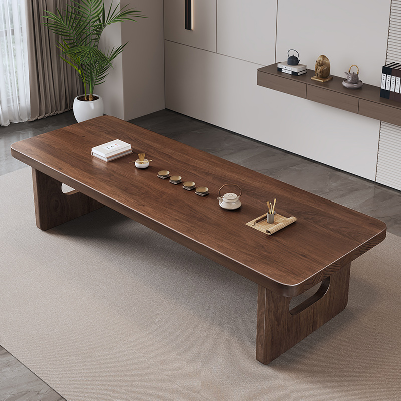 Home Office Room Inspiration - Wabi-Sabi Masif Ahşap Çay Masası Tepsisi