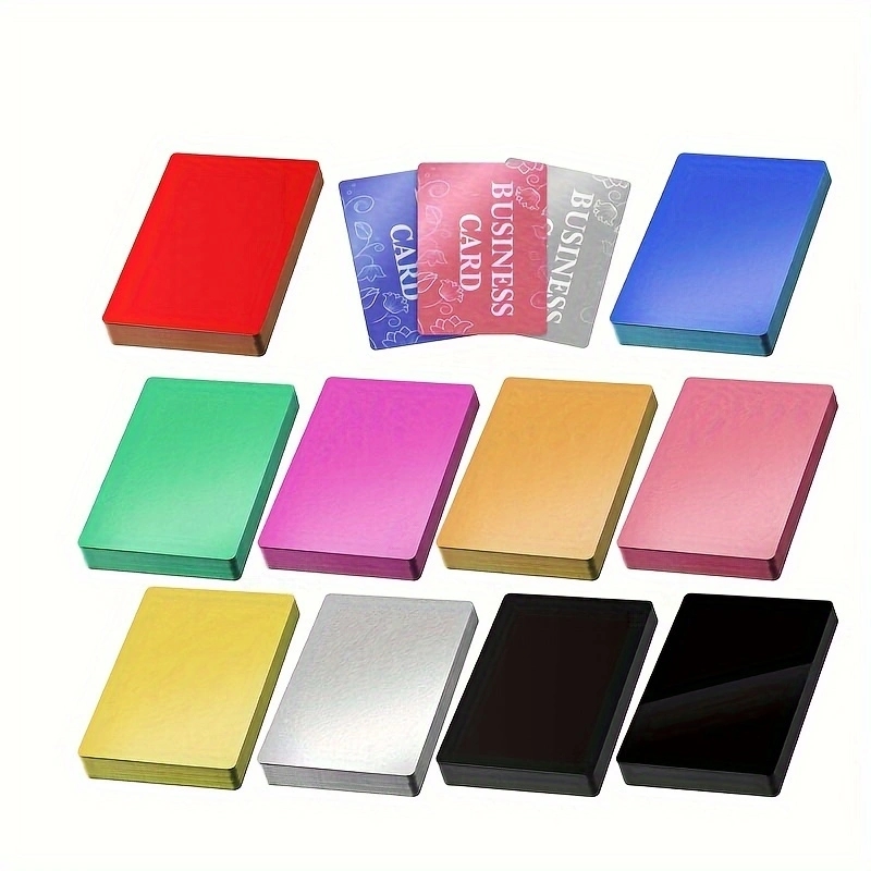 Home Office Logo - 50 adet/takım Taşınabilir Metal Kartvizit Renkli