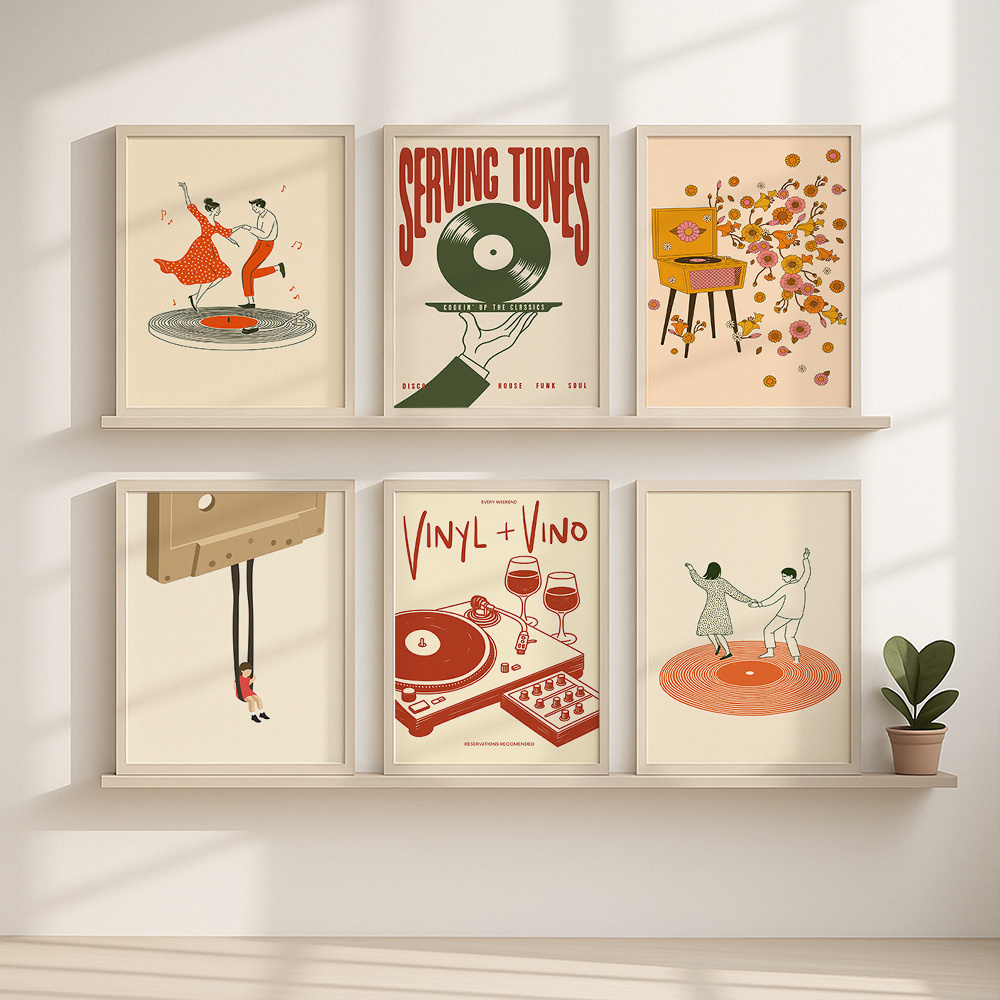 1 adet Vintage Müzik Tuval Pos - Home Office Or incelemesi ve fiyatı